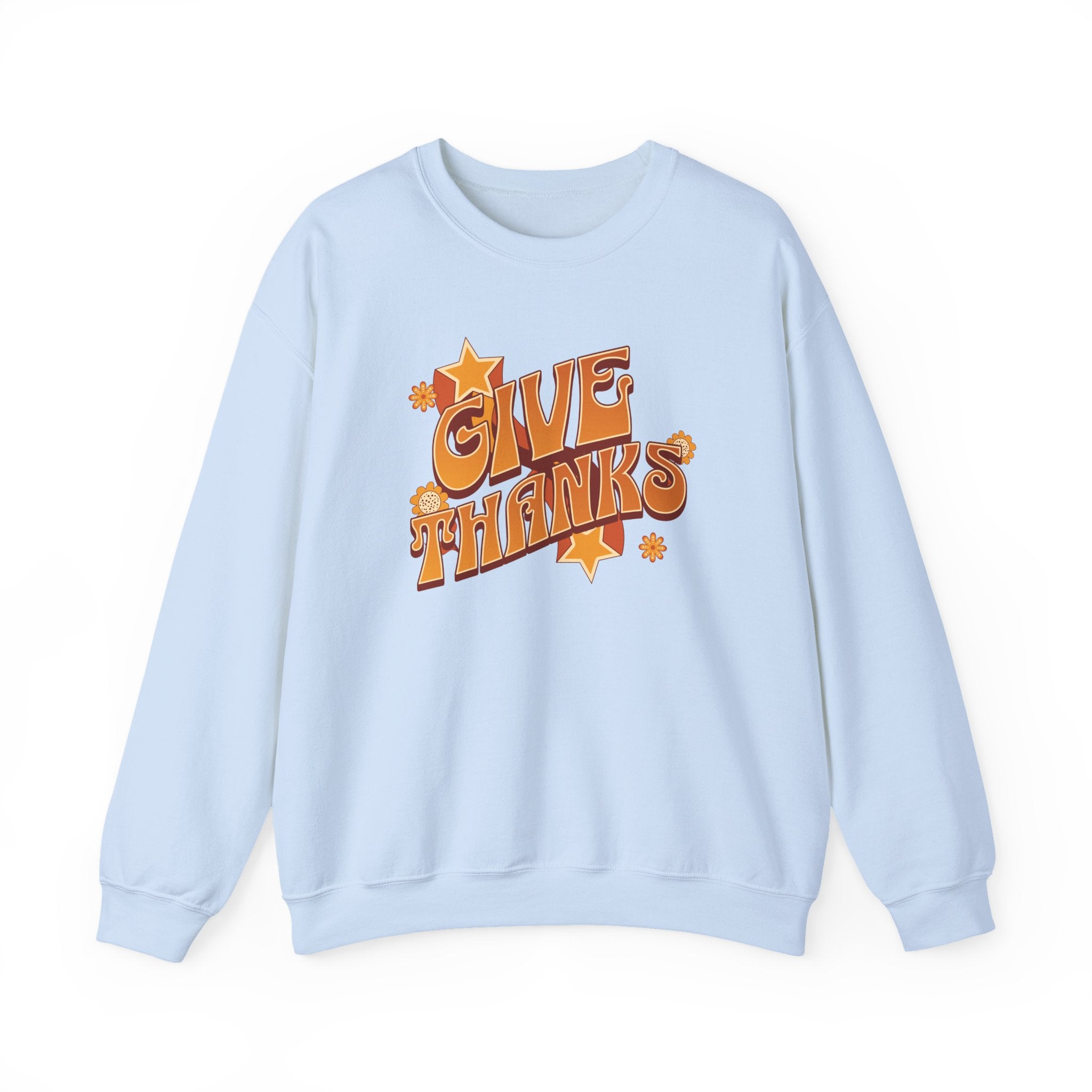 Christian Sweatshirt – “Give Thanks” | Faith-Based Gratitude Crewneck for Women