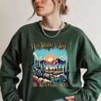 Christian Sweatshirt – “From Desert to Dawn, He Renews My Soul” | Unisex Faith-Based Crewneck